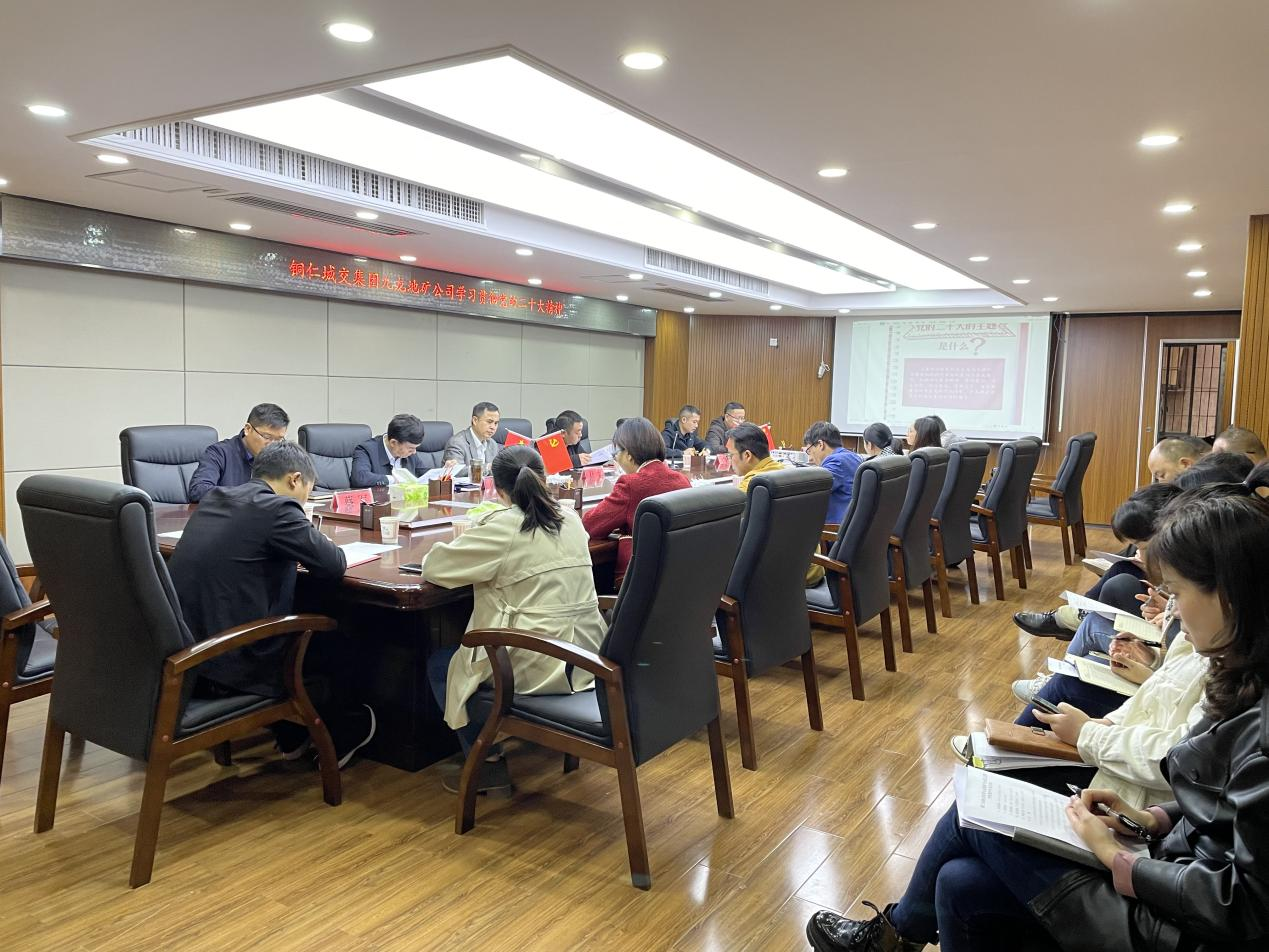 銅仁城交集團九龍地礦公司黨總支召開(kāi)會(huì )議 專(zhuān)題學(xué)習黨的二十大精神